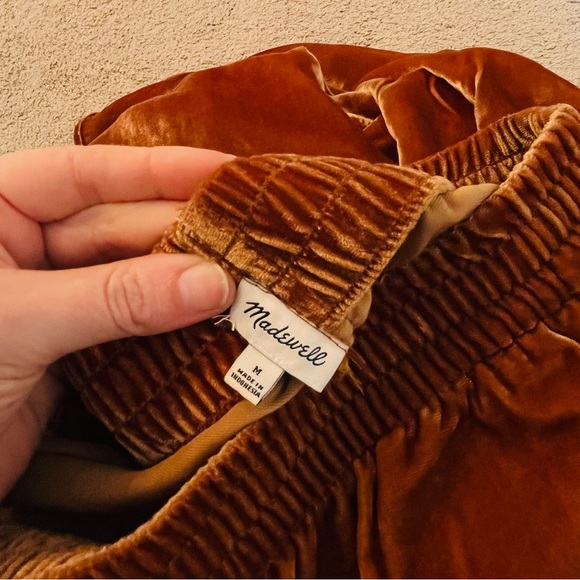 Madewell Gold Velvet Track Pants, size M - Picture 11 of 15